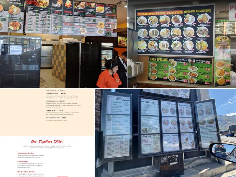 Rancherito's Mexican Food Menu