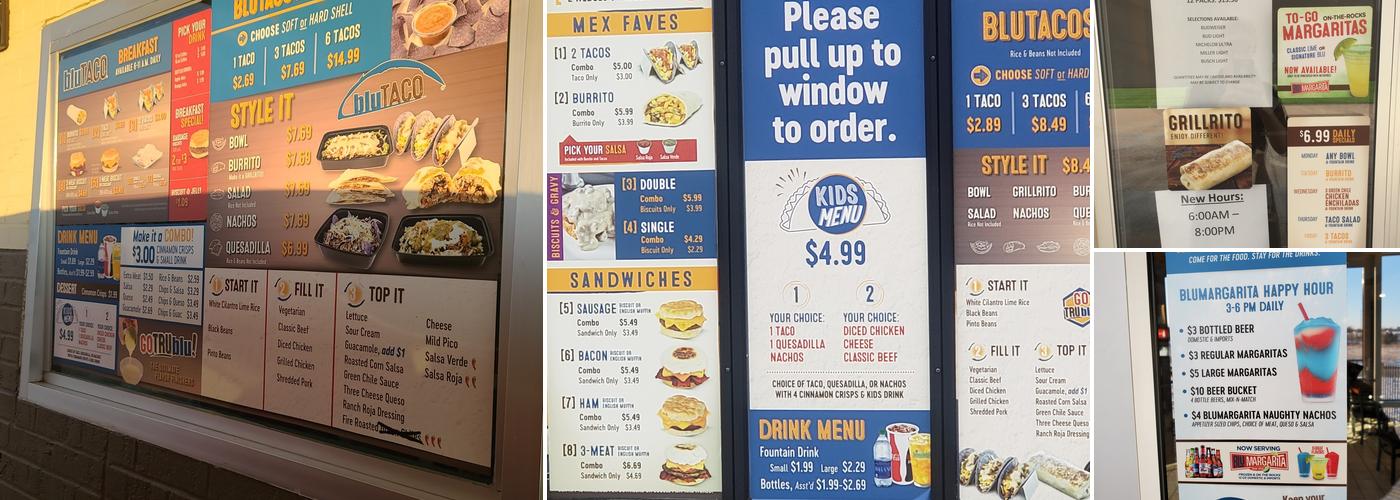 BluTaco Menu