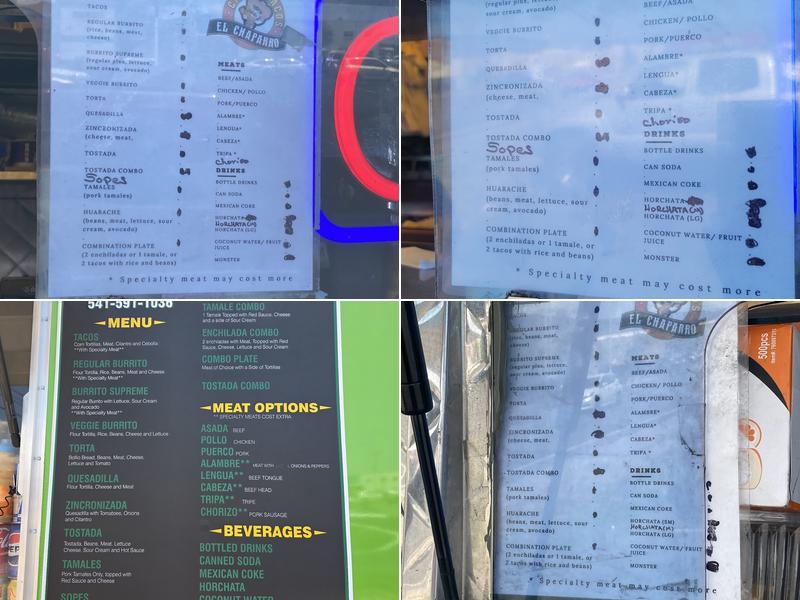 Cruz's Tacos Menu