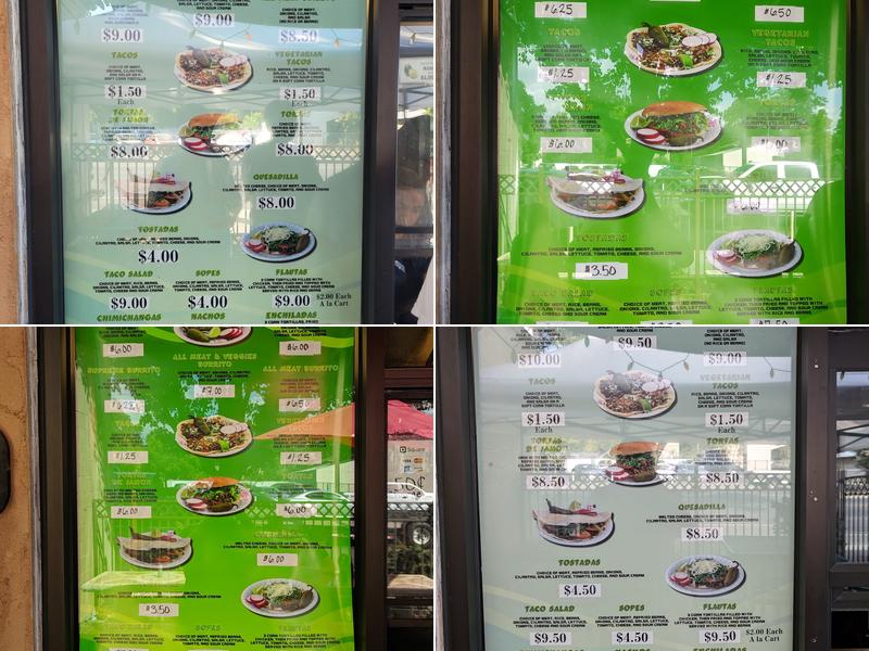 Taqueria Pinolera Menu