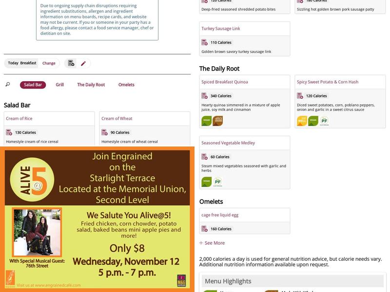 ASU Catering Services Menu