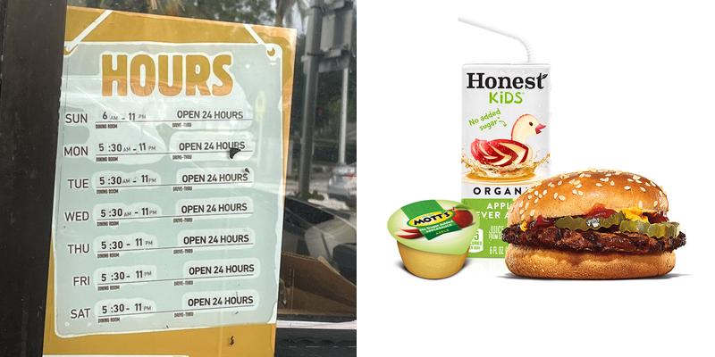Burger King Menu