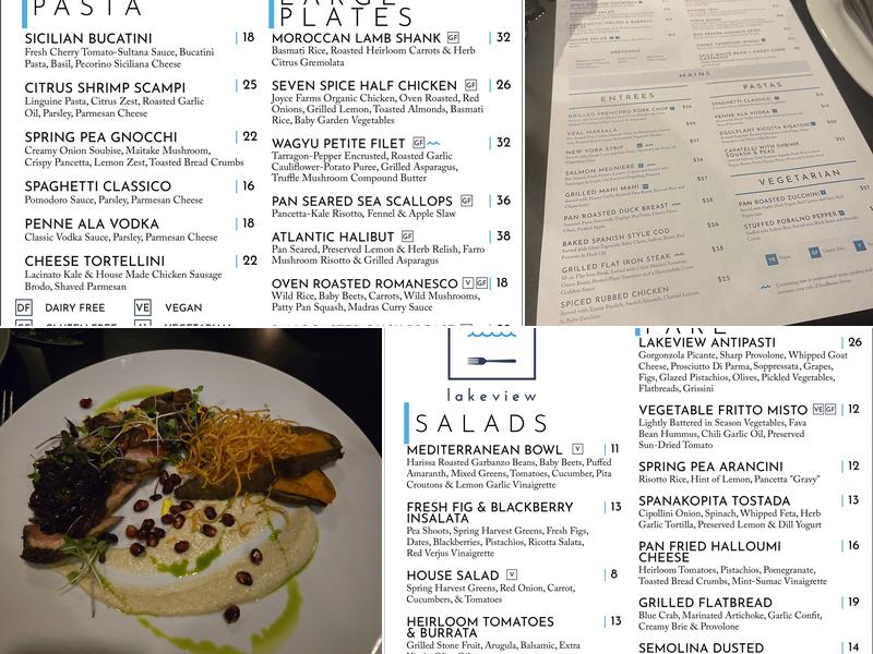 Lakeview Menu