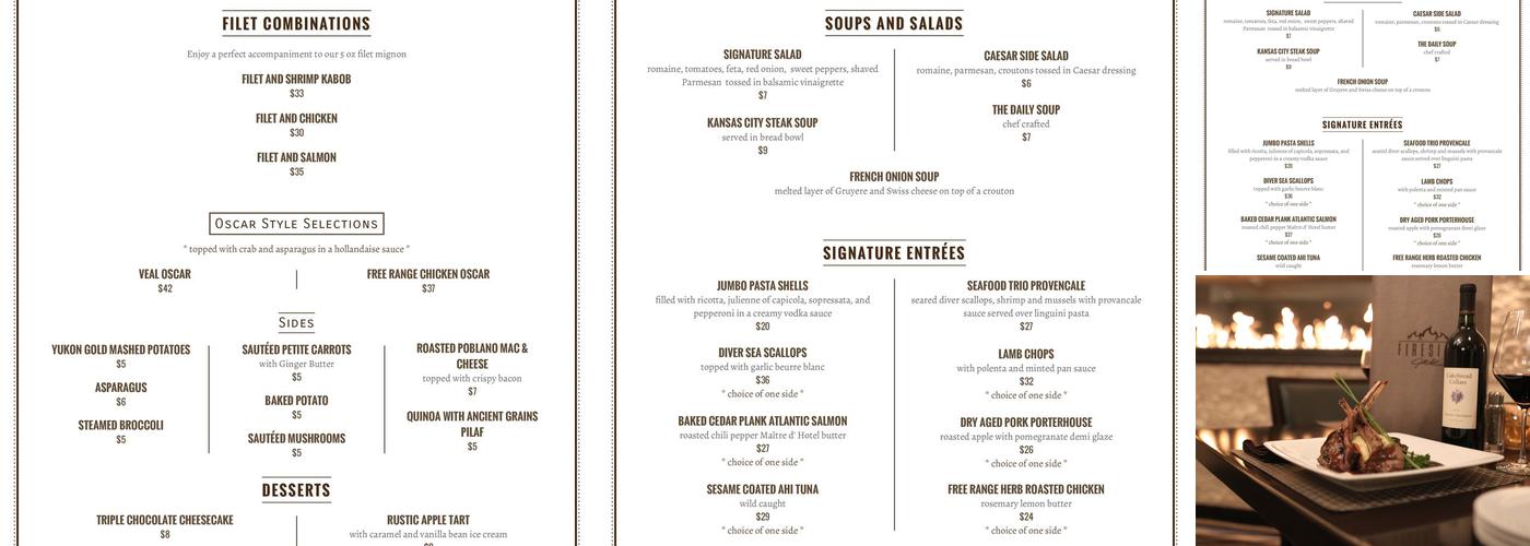 Fireside Grille Menu