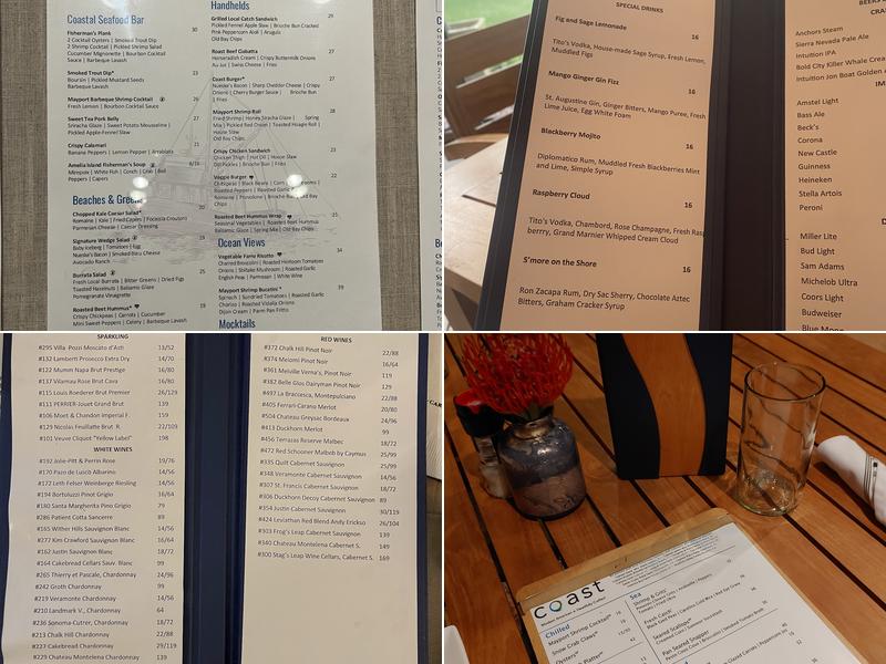 Coast Menu