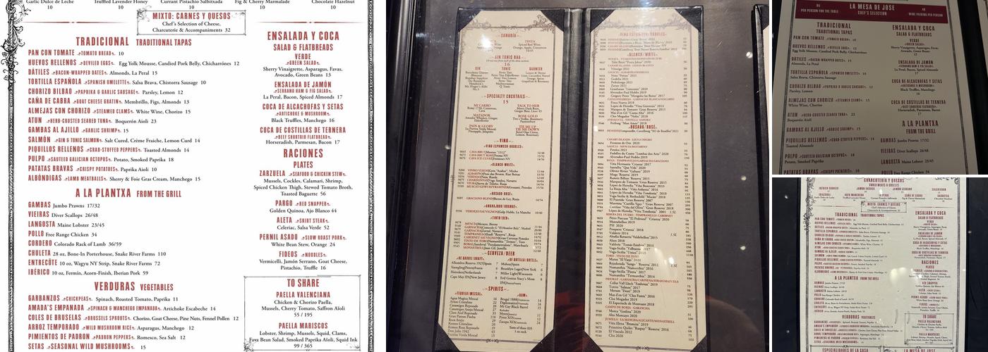 Amada Menu