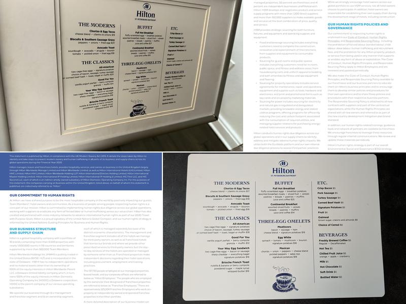 Tangerine at the Bayfront Hilton Menu