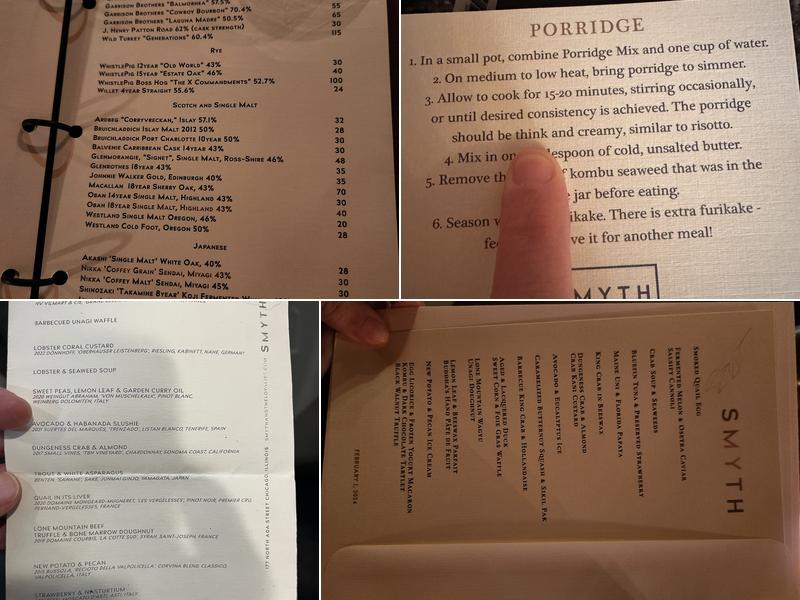 Smyth Menu