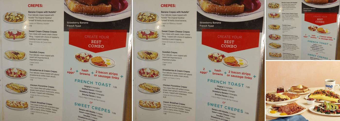 IHOP Menu