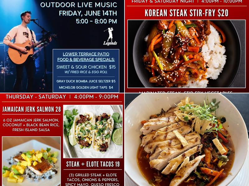 Legends Club Grill Menu