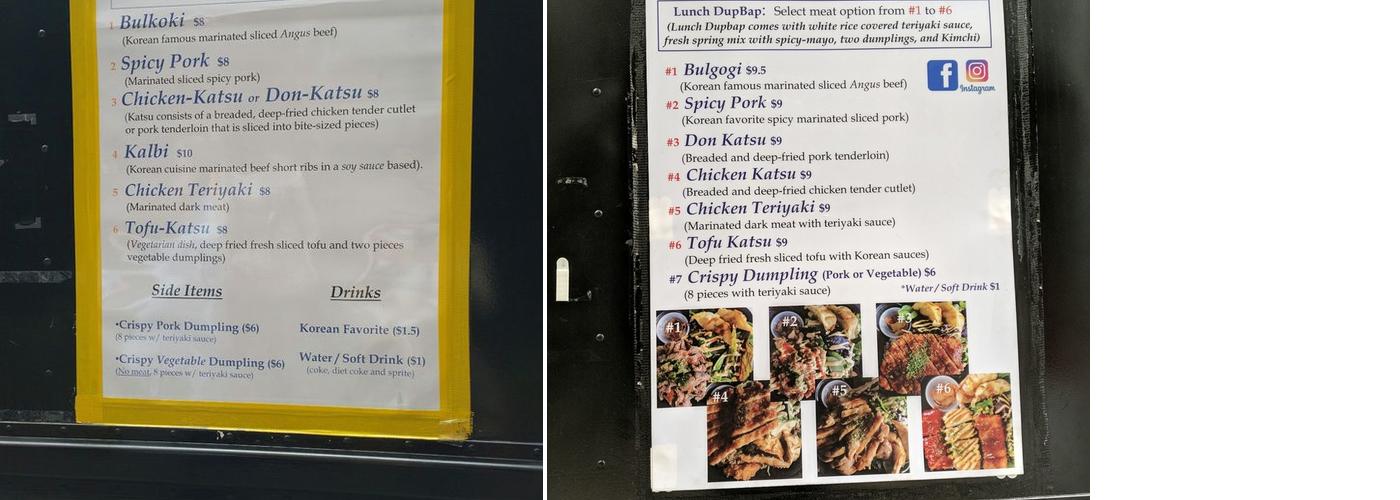 Foodies Destination Menu