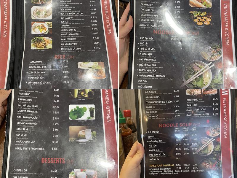 Pho Dai Nam Vietnamese Kitchen Menu