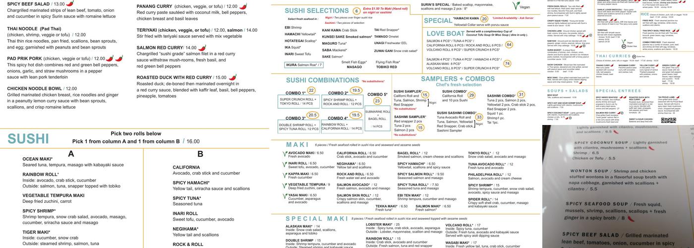 Ocean Wave By Harry and Sons Menu