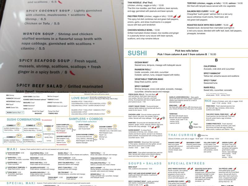 Ocean Wave By Harry and Sons Menu