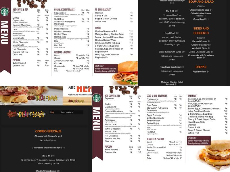 Assembly Line Buffet Menu