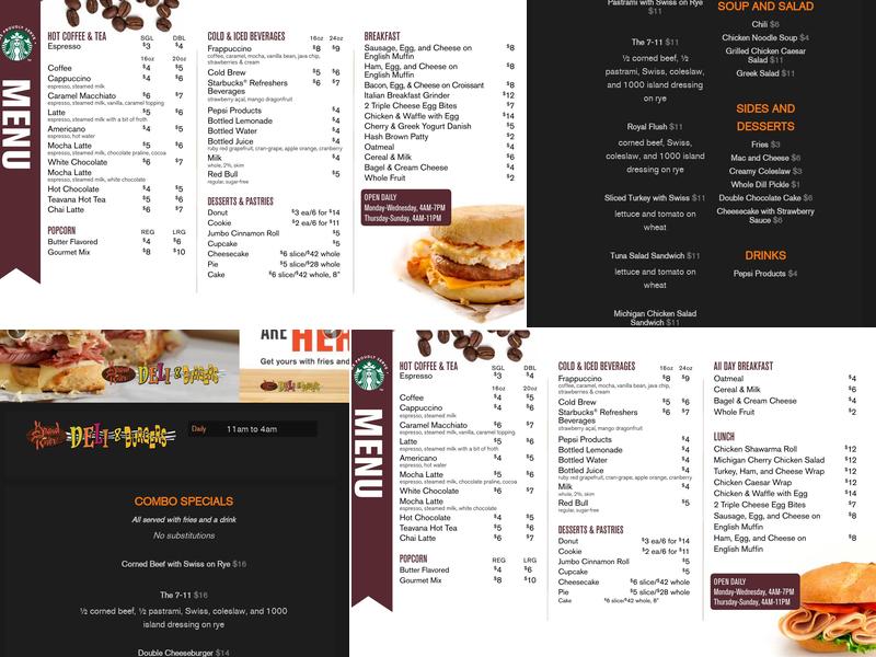 Assembly Line Buffet Menu