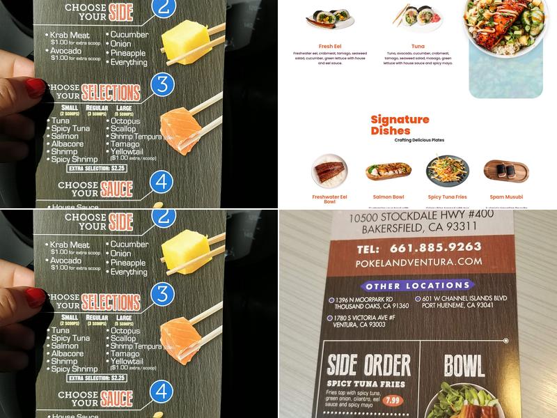 Poke Land Menu