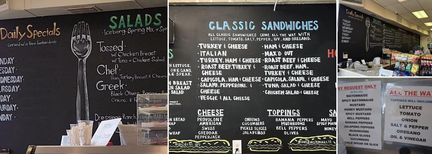 Sandwich Max Menu