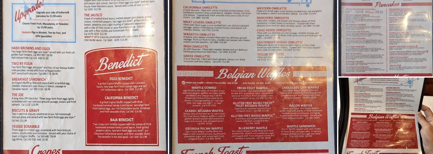 The Original Pancake House - Lehi Menu