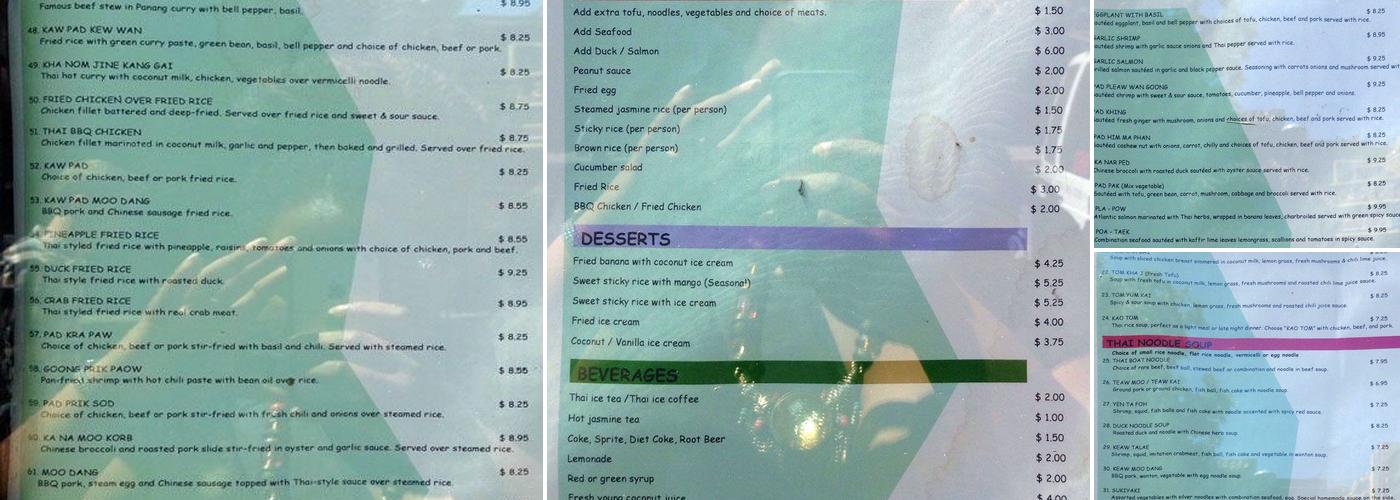 Thai Noodle 2 - Berkeley Menu