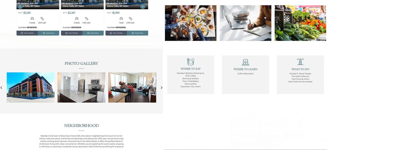 14 Hudson Apartments Menu