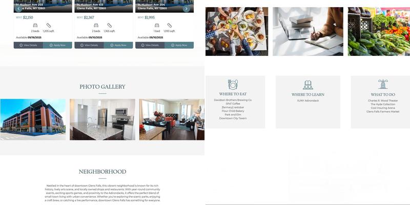 14 Hudson Apartments Menu