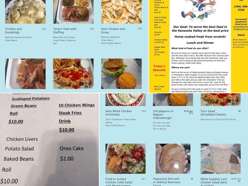 WV Corner Kitchen Menu