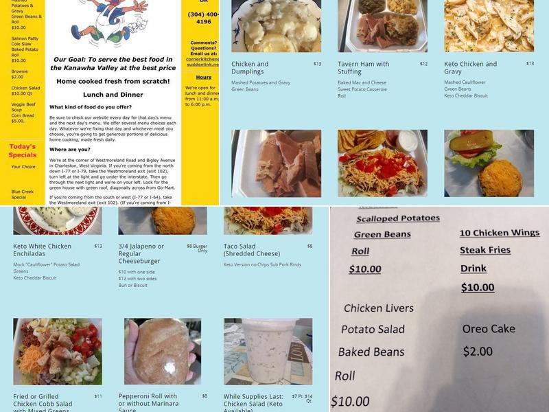 WV Corner Kitchen Menu