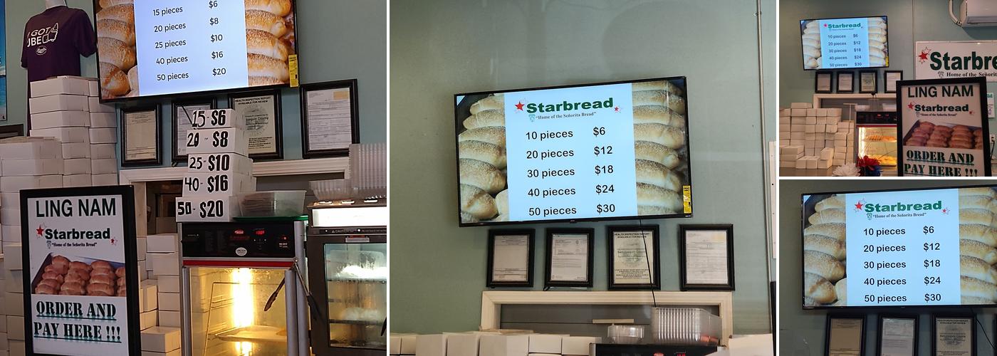 Starbread Bakery Menu