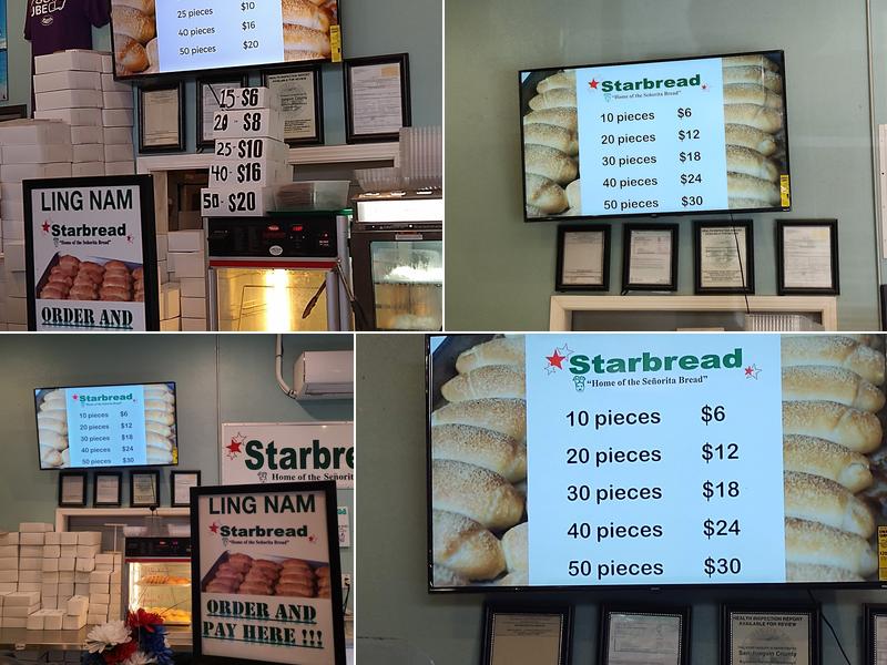 Starbread Bakery Menu