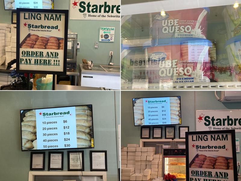 Starbread Bakery Menu