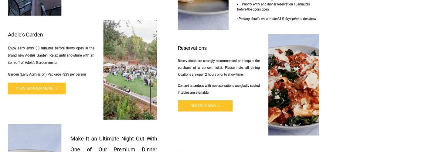 Mountain Winery Menu