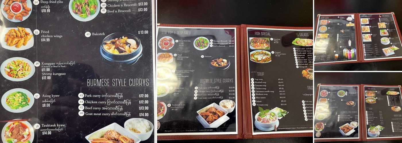 Rangon Restaurant Menu