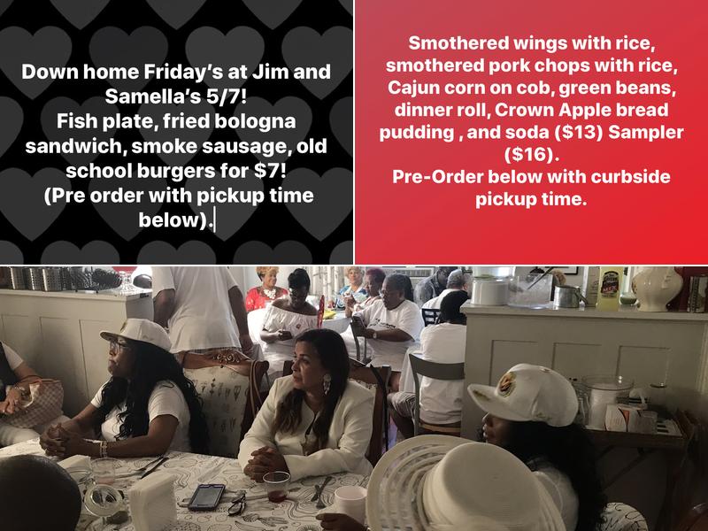 Jim & Samella's Restaurant Menu