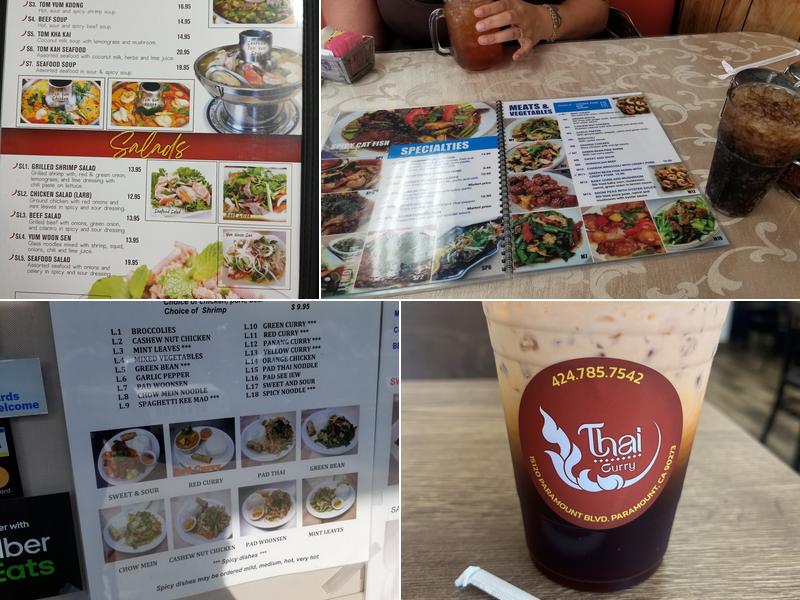 Thai Curry Restaurant, Paramount City Menu