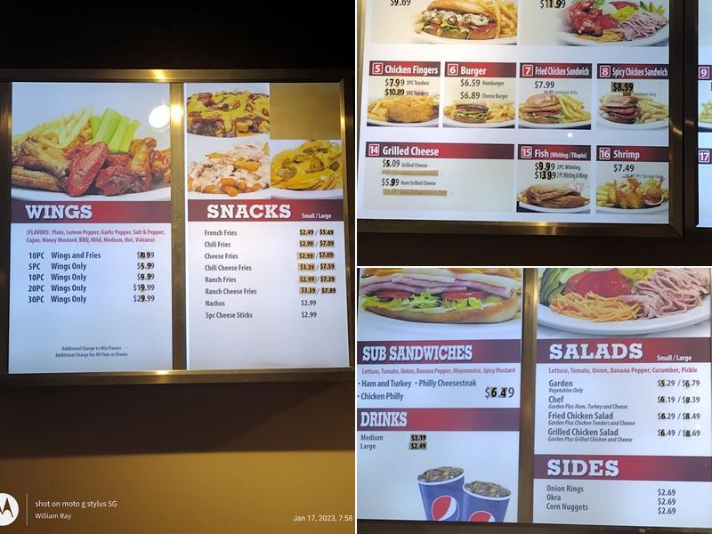 Wing It Menu