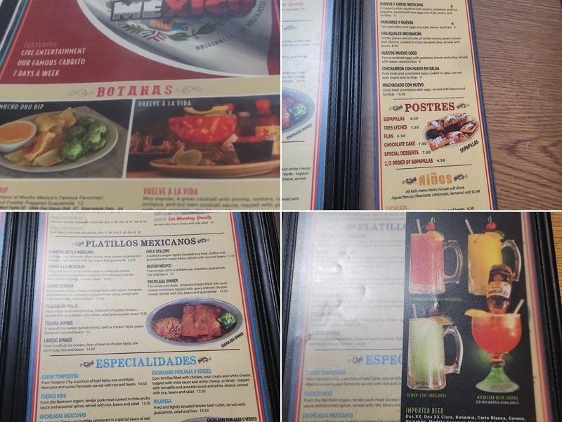 Mucho Mexico Menu