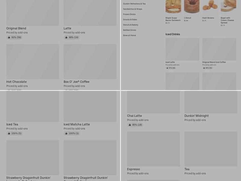 Dunkin' Menu