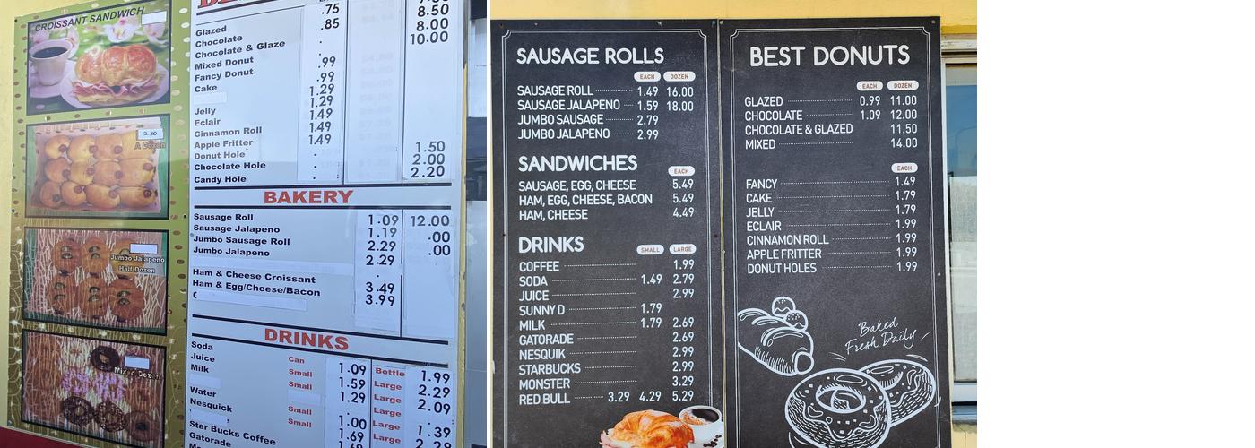 Best Donuts Menu