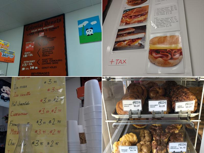 Colonial Donuts Menu