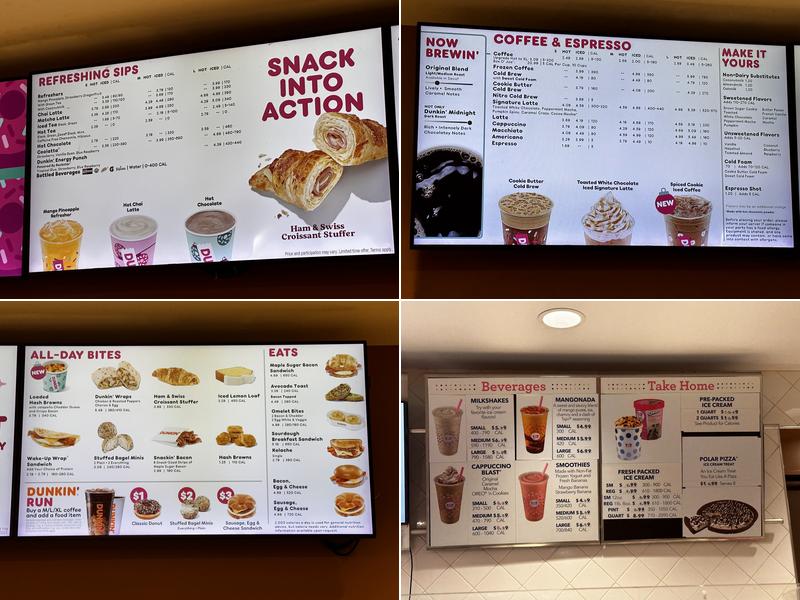 Dunkin' Menu