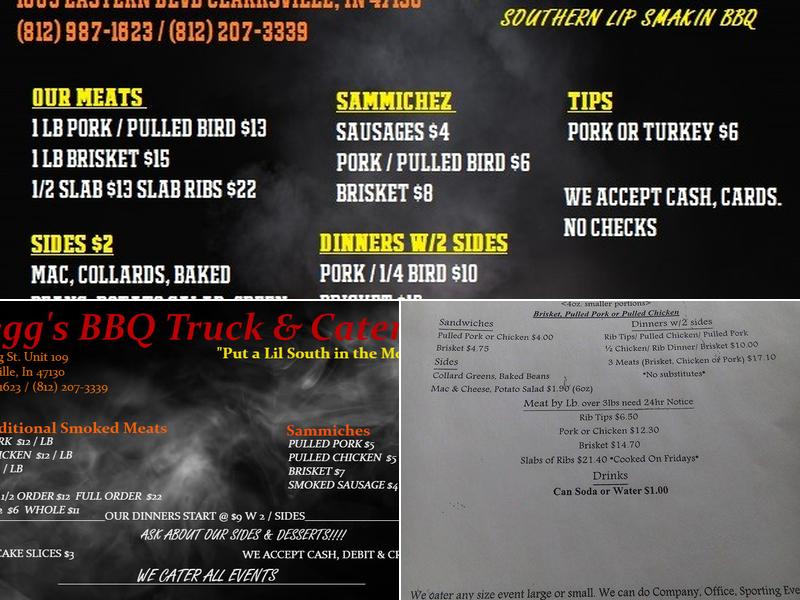 Gregg's BBQ Truck & Catering Menu