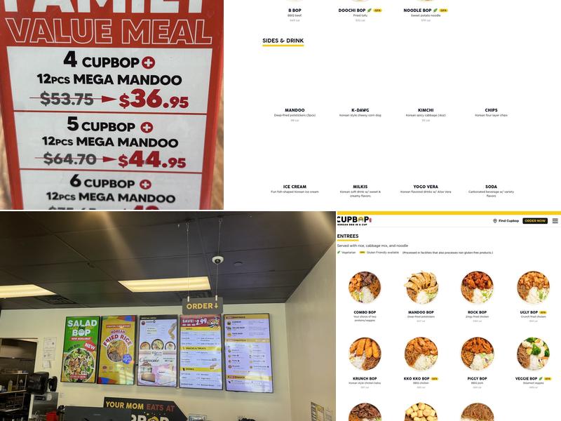 Cupbop - Korean BBQ in a Cup Menu