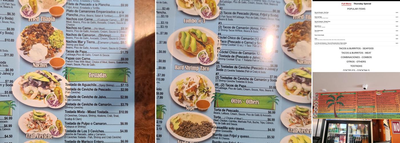Tacos Ensenada Menu