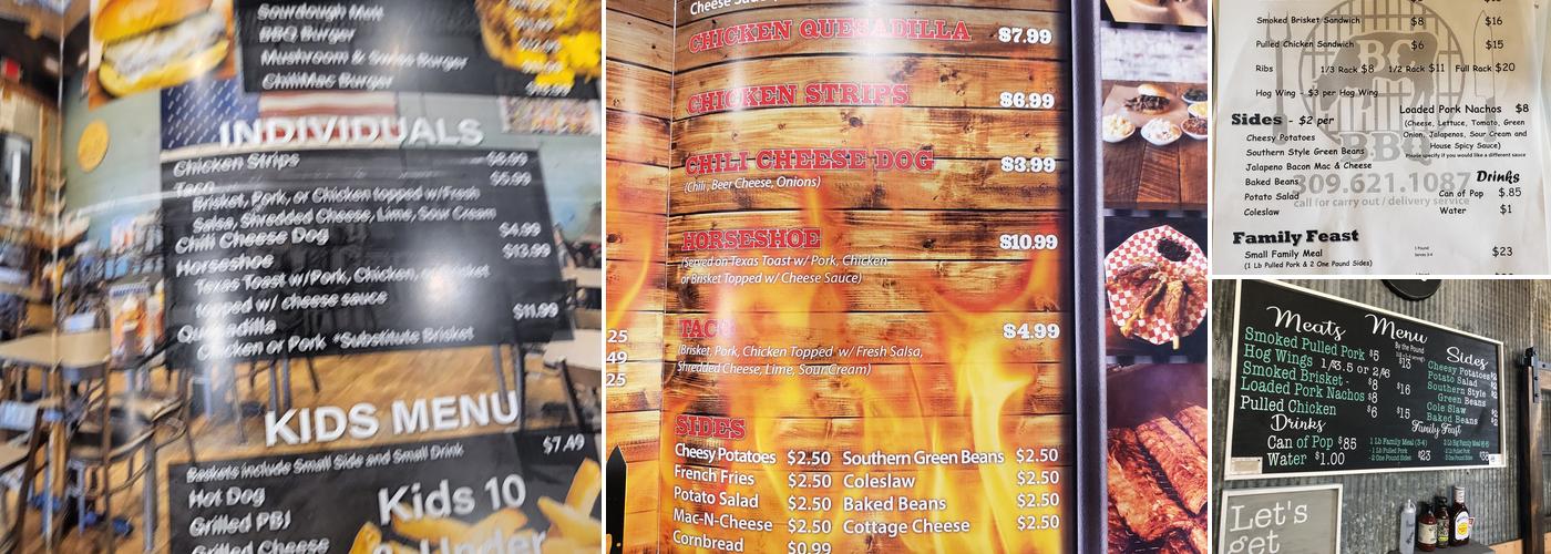 BC BBQ Menu