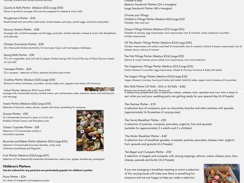 Heather's Tearoom Menu