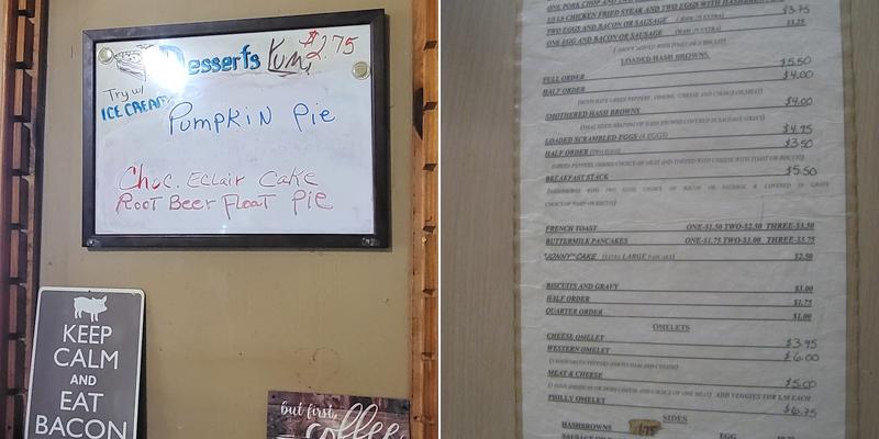 Spring Creek Cafe Menu