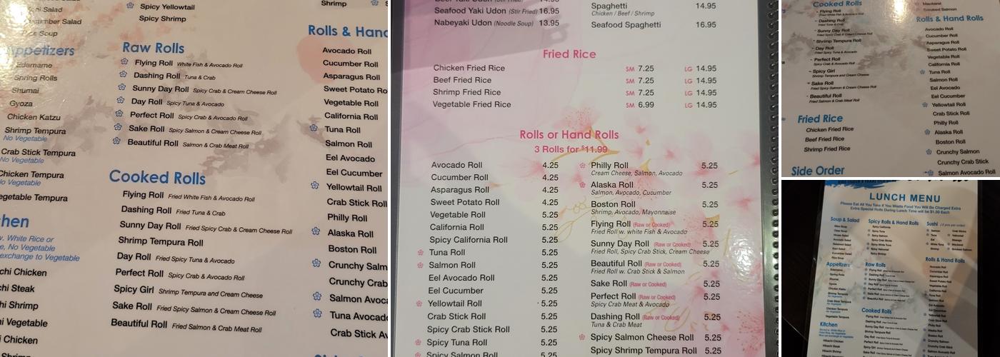 Sakura Menu
