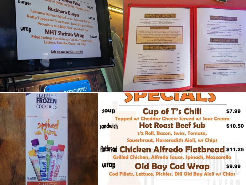 Mountainhouse Tavern Menu