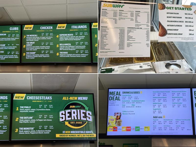Subway Menu